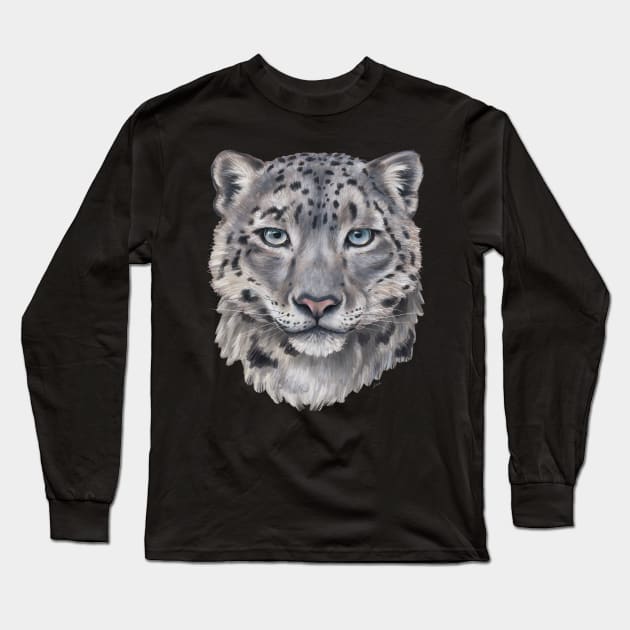 Snow Leopard Long Sleeve T-Shirt by Perezart99